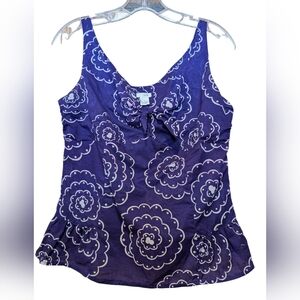 Anthropologie/Odille: Blue top  100% Cotton Lightweight Size 8